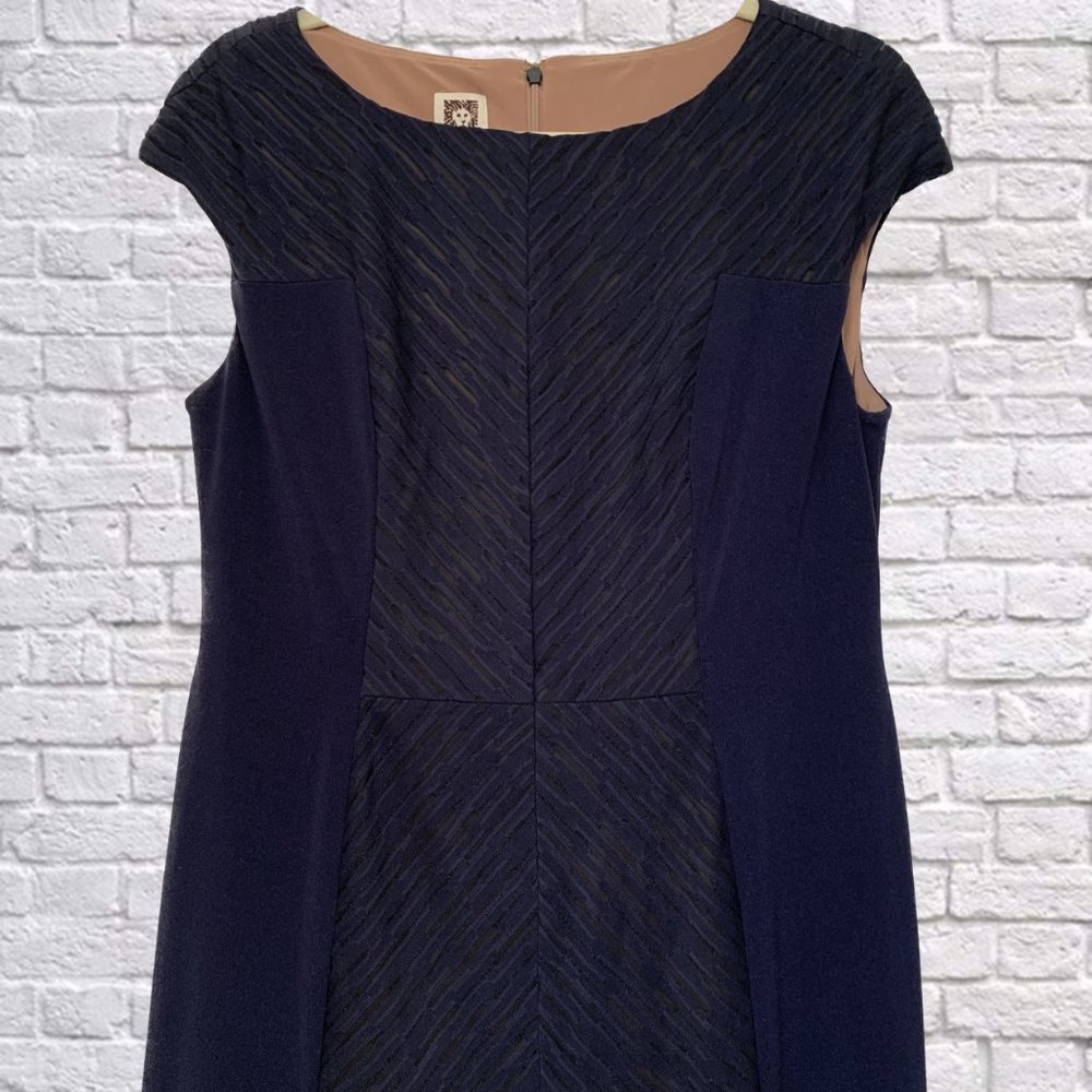 Anne Klein 🦋 EUC Navy A-Line Dress Size 8